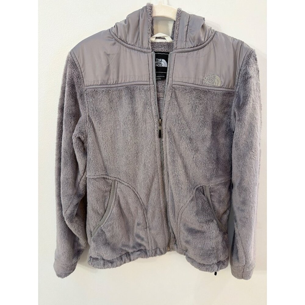 The North Face Women's Small S/P Gray Fleece Full-Zip Jacket With Hood Size S